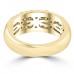 1.44 ct Ladies Five Row Round Cut Diamond Anniversary Ring in Yellow Gold